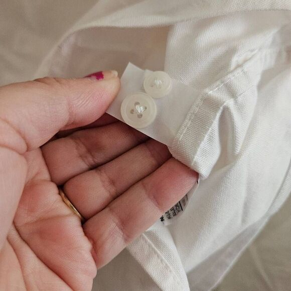 NWOT True Classic Long Sleeve Oxford Button Down Shirt - Picture 7 of 9